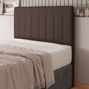 Ver imagem 1 de Cabeceira Cama Box Casal King Size Ivana 193cm Sintético Marrom - Abmaza