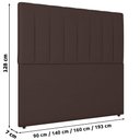 Ver imagem 2 de Cabeceira Cama Box Casal King Size Ivana 193cm Sintético Marrom - Abmaza