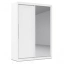 Ver imagem 1 de Guarda-roupa com Espelho 2 Portas Royale Branco Acetinado - Gelius Móveis