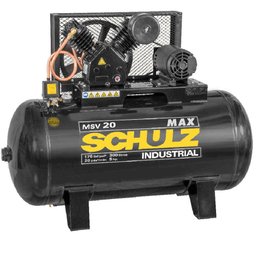 Compressor 20 Pés 5HP 300 Litros MAX Trifásico 2 Pistões 175 Libras SCHULZ - 1