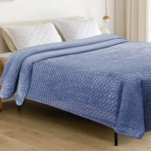 Cobertor Solteiro Comfort Colmeia - Catran Azul Navy