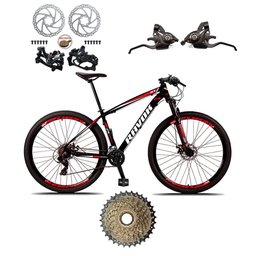 Bicicleta Aro 29 Mountain Bike Urbana 21 Marchas Velocidades Alavanca Alumínio:azul e Rosa/19" - 3