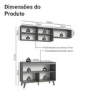 Ver imagem 3 de Armário de Cozinha Compacta 200cm Cinza Nice Madesa 01 Cinza