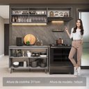 Ver imagem 5 de Armário de Cozinha Compacta 200cm Cinza Nice Madesa 01 Cinza