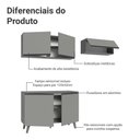 Ver imagem 4 de Armário de Cozinha Compacta 200cm Cinza Nice Madesa 01 Cinza