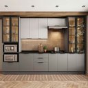 Ver imagem 1 de Cozinha Completa Lumina 13 Portas 4 Gavetas com Vidro Cinza - Telasul