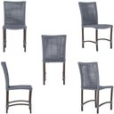 Ver imagem 5 de Mesa Ascoli 120 Cm com 6 Cadeiras Cannes de Alumínio, Pintura Marrom e Trama Tela de Corda Náutica