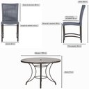 Ver imagem 2 de Mesa Ascoli 120 Cm com 6 Cadeiras Cannes de Alumínio, Pintura Marrom e Trama Tela de Corda Náutica