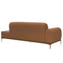 Ver mais imagens de Sofá Molino 3 Lugares 210cm C/mesa Auxiliar Esquerdo Pés Ouro.f Bouclé Terracota - Nexta Casa