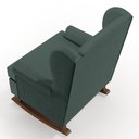 Ver mais imagens de Kit 02 Poltronas De Amamentação Com Balanço Malu Base De Madeira P02 Linho Verde Musgo - Lyam