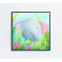 Ver imagem 3 de Quadro Infantil Elefante Medidas 80x80 Cm Impressão Vidro Acrílico