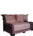Ver imagem 1 de Capa manta sofá sala xalé rosa jacquard 0,90x1,80
