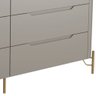 Cômoda para Quarto Closet Orgânica 6 Gavetas Pés Industrial Dourado Bliss I03 Grigio - Lyam Decor - 5