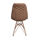 Ver imagem 3 de Kit 4 Cadeiras Jantar Estofadas Caramelo Eiffel Eames Base Cobre - Cor: Caramelo