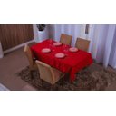 Ver imagem 3 de toalha de mesa quadrada 4 lugares tecido jacquard 1,35x1,50:vermelho