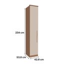 Ver imagem 5 de Modulo 1 Porta Setiba 428mm com Prateleiras Rimo carvalho/off White