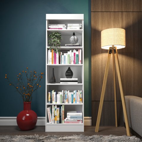 Estante para Livros Livreiro Organizador Multiuso de Madeira