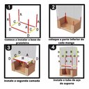 Ver imagem 4 de Cabideiro Organizador de Roupas Sapatos Brinquedo Roupa de Cama com 1 Prateleira Multiuso Portatil L