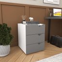 Ver imagem 1 de Gaveteiro Porto Escritório/Home Office 3 Gavetas 40x54cm Cinza/Branco 250683