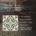 Ver imagem 7 de 20 Revestimentos Azulejo Português Autocolante Área Gourmet - 25x25cm