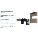 Ver imagem 2 de Cozinha Pequena 6 Peças Com Bancada Para Tv Balcão Ilha Balcão De Pia E Armários Mel Vanill e