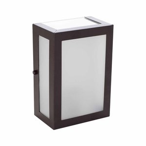 Arandela 5 Vidros Liso em Alumínio P/1xe27 Externo e Interno Marrom St2777