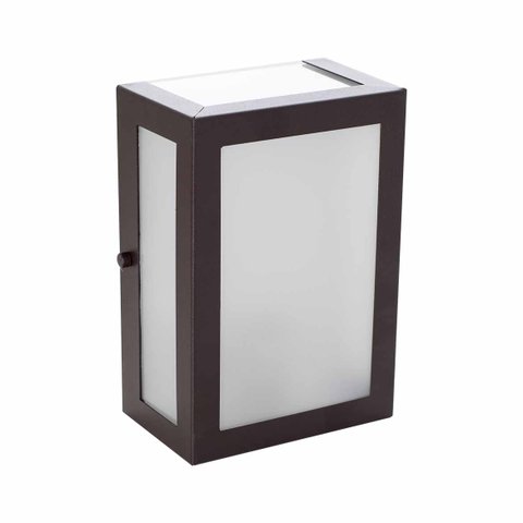 Arandela 5 Vidros Liso em Alumínio P/1xe27 Externo e Interno Marrom St2777