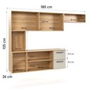Ver imagem 3 de Armário de Cozinha Completo 180cm Juliana com Nicho MDF Off White