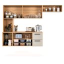 Ver imagem 2 de Armário de Cozinha Completo 180cm Juliana com Nicho MDF Off White