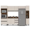 Ver imagem 2 de Cozinha Koya 5 Peças Armários Aéreos Torre Quente Paneleiro Balcão com Tampo Creme 250043