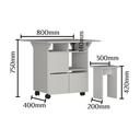 Ver imagem 3 de Mesa Tampo Dobrável 4 Bancos B10 Emovell:branco