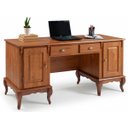 Ver imagem 2 de Escrivaninha 2 Portas 2 Gavetas Pés Luis Xv Linz Móveis 80 X 176 X 50 Cm (a X L X P)