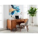 Ver imagem 1 de Escrivaninha 2 Portas 2 Gavetas Pés Luis Xv Linz Móveis 80 X 176 X 50 Cm (a X L X P)