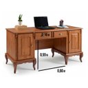 Ver imagem 4 de Escrivaninha 2 Portas 2 Gavetas Pés Luis Xv Linz Móveis 80 X 176 X 50 Cm (a X L X P)