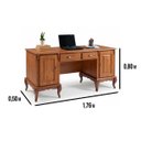 Ver imagem 5 de Escrivaninha 2 Portas 2 Gavetas Pés Luis Xv Linz Móveis 80 X 176 X 50 Cm (a X L X P)