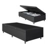 Cama Báu Box Base Solteiro Courino Preto - 1