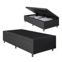 Ver imagem 1 de Cama Báu Box Base Solteiro Courino Preto