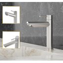 Ver imagem 1 de Torneira de Banheiro Lavabo Madrid Bica Baixa Aço Escovado Goldenx