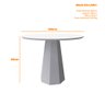 Mesa de Jantar Isis 1,0X1,0 Preto New Ceval - 2