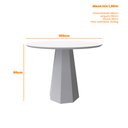 Ver imagem 2 de Mesa de Jantar Isis 1,0x1,0 Preto New Ceval