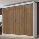 Ver imagem 1 de Guarda-roupa Casal Austin 4 Portas 3 Gavetas Branco
