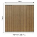 Ver imagem 5 de Guarda-roupa Casal Austin 4 Portas 3 Gavetas Branco
