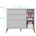 Ver imagem 3 de Cômoda Sapateira Alice 100% Mdf 3 Gavetas para Quarto de Bebê Infantil - Phoenix Baby