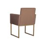 Poltrona Klara para Sala e Recepção Base Dourada Suede - Cappuccino - 2