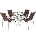 Ver imagem 5 de Kit 4 Cadeiras e Mesa 2 Espreguiçadeiras 1 Chaise Alumínio Trama Original