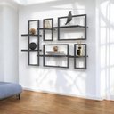 Ver imagem 1 de Conjunto 6 Prateleiras Industrial Preto - Pleno