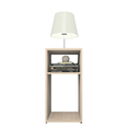 Ver imagem 2 de Mesa de Cabeceira Pequena 2 Nichos em Mdf Plancasa:carvalho