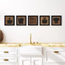 Ver imagem 1 de Kit 5 Quadros Cozinha 18x18