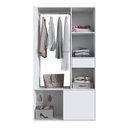 Ver imagem 1 de Guarda Roupa Closet 183x100cm Branco Proddy