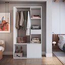 Ver imagem 2 de Guarda Roupa Closet 183x100cm Branco Proddy